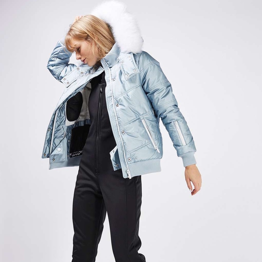 Topshop SNO Metallic Ski Jacket